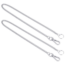 Porte-clés en acier inoxydable avec mousqueton - 50 cm