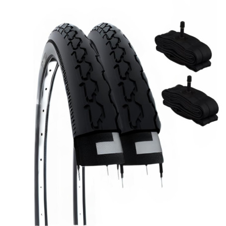 Pack de 2 Pneus 24" avec Chambres à Air pour Chaise Roulante