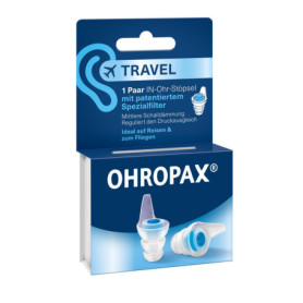 Bouchons d'oreilles de voyage OHROPAX avec filtre régulateur de pression