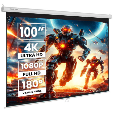 Écran de Projecteur Manuel 100 Pouces 16:9 - Luxscreen