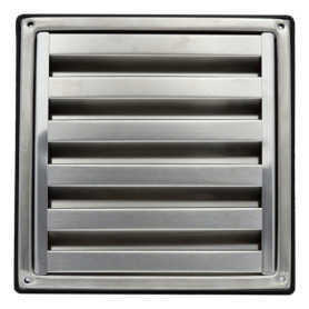 Grille de Ventilation Inox 100mm avec Moustiquaire Anti-Insectes - DOMUX