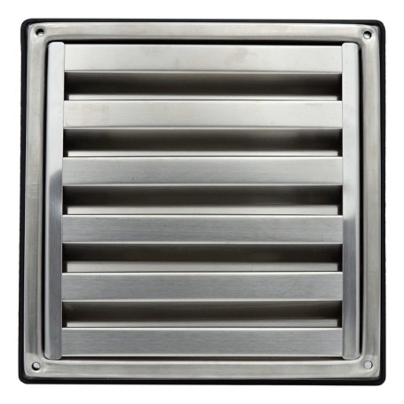 Grille de Ventilation Inox 100mm avec Moustiquaire Anti-Insectes - DOMUX