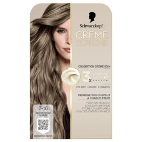 Coloration Permanente Crème Supreme Schwarzkopf - Blond Foncé Cendre