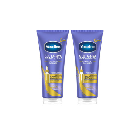 Vaseline Gluta-Hya Lotion Éclat Nuit - Soin Hydratant Corps 2x200mL