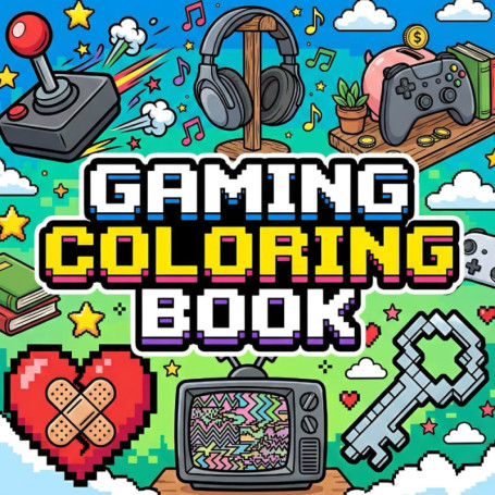 Livre de Coloriage Gaming Épique : Illustrations Simples et Relaxantes pour Enfants et Ados