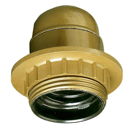 Douille E27 Dorée avec Butée et Rondelle - Élégance et Sécurité