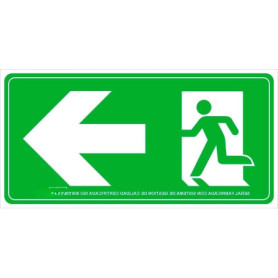 Panneau d'Évacuation Flèche Droite en PVC - 300 x 150 mm, Résistant et Étanche