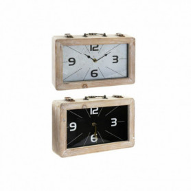 Horloge de table DKD Home Decor Verre Noir Métal Blanc Bois MDF (30 x 6 x 20 cm) 61,99 €