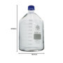 Bouteille de stockage en verre borosilicate 5L avec bouchon GL45