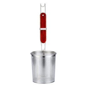 Passoire en Acier Inoxydable Micro-perforée avec Poignée en Bois - 39 OZ