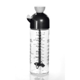 Bouteille Graduée VIBELL avec Mélangeur Intégré - 350 ml Noir et Blanc