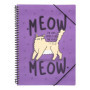 Porte-Vues A4 Meow Meow - 30 Pochettes Plastiques pour Chats Amusants