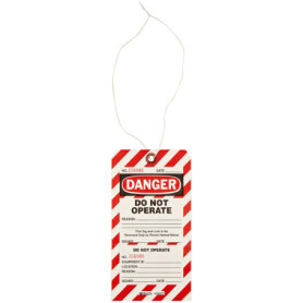 Étiquettes Non Adhésives Perforées 'Do Not Operate' - Lot de 25