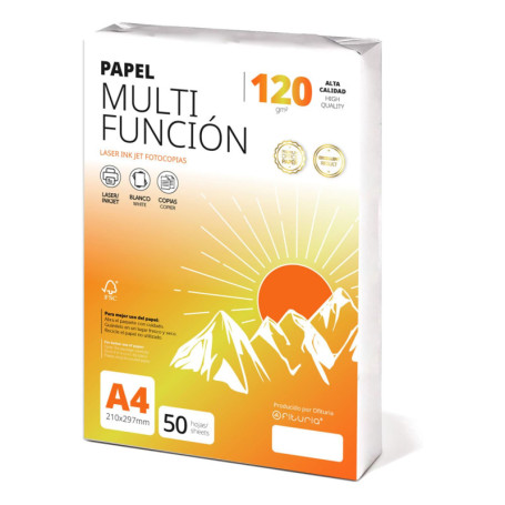 Papier A4 120g - Paquet de 50 Feuilles Polyvalent pour Imprimante et Photocopieur