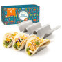 Lot de 6 Supports à Tacos en Acier Inoxydable - Chef Tacos