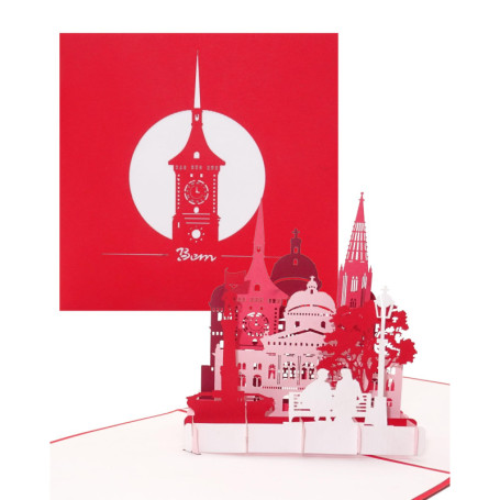 Carte pop-up 3D Bern avec Berner Münster - Souvenir de voyage