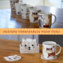 Mug Original Chat en Porcelaine 350ml - Cadeau Idéal pour Amoureux des Chats