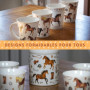 Ensemble de 4 Tasses en Céramique Cheval - Cadeau Original pour Amateurs d'Équitation