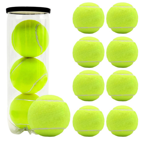 Lot de 9 balles de tennis d'entraînement pour débutants et chiens