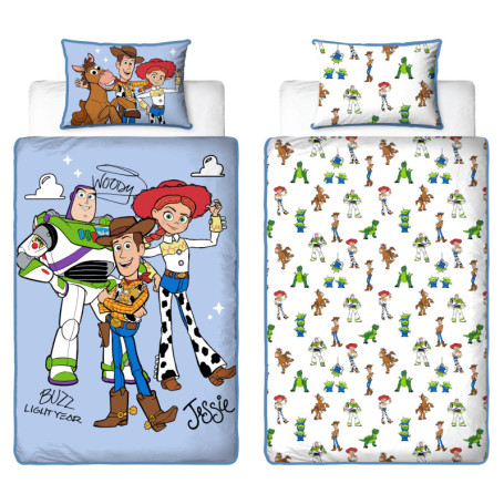Housse de Couette Toy Story Disney pour Enfants - Design Réversible avec Buzz et Woody
