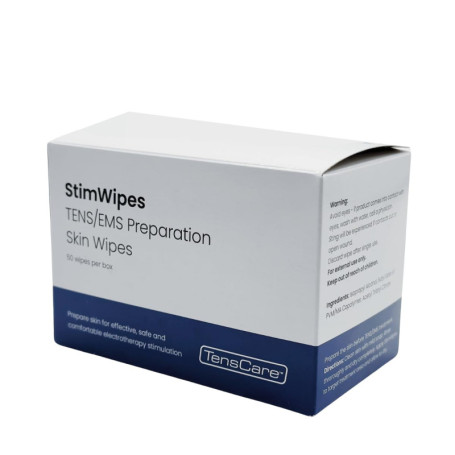 Lingettes Nettoyantes TensCare StimWipes - 50 Unités pour TENS et EMS