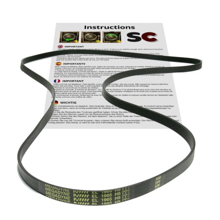 Courroie de Sèche-Linge SC Solocorreas Compatible LG et Whirlpool