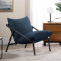 Fauteuil d'appoint Ada Sling en Bleu Marine - Zinus