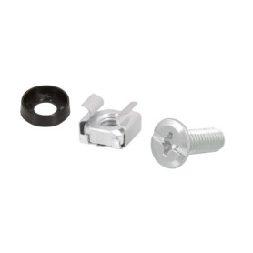 Lot de 50 vis de fixation avec rondelles et écrous pour armoires de serveur 19"