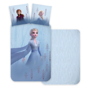 Parure de Lit Enfant Reine des Neiges - Elsa et Anna en Coton 100%