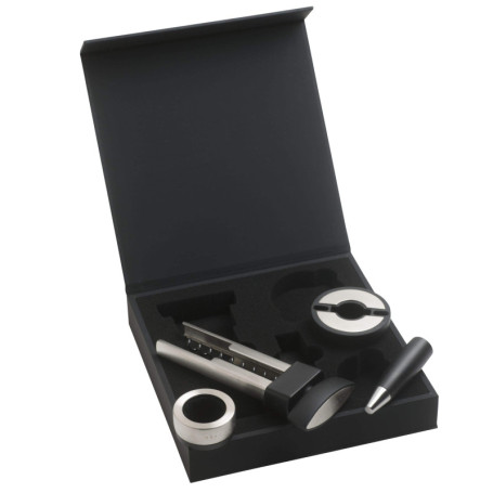 Coffret Ouvre-Vin Hugo Boss Distinct en Acier Inoxydable - 4 Pièces Élégantes
