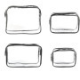 YUNYU Lot de 4 Trousse de Toilette Transparentes Imperméables