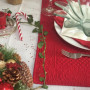 Set de Table Matelassé Calliope Rouge 30x50 cm
