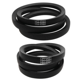 Lot de 2 courroies trapézoïdales pour tondeuse OTOTEC - Compatibles Mastercut