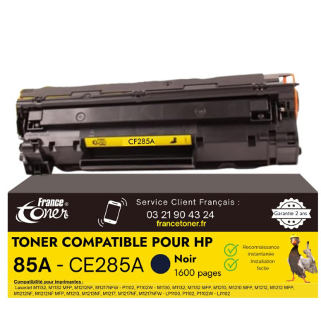 Toner Laser Noir Compatible HP 85A - FranceToner pour Imprimantes Laser