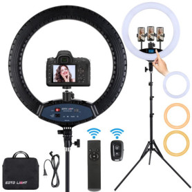 Ring Light Professionnel avec Trépied 19 Pouces pour Vidéo et Maquillage
