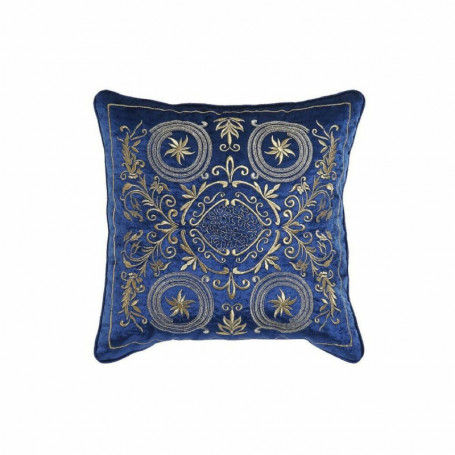 Coussin DKD Home Decor 8424001850341 Bleu Doré Polyester Velours Aluminium (45 x 60,99 €