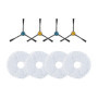 Kit d'Accessoires Eureka pour Aspirateur Robot J12 Ultra - 4 Brosses Latérales et 4 Serpillières