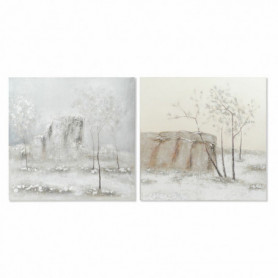 Cadre DKD Home Decor Toile Arbres (100 x 3,8 x 100 cm) (2 Unités) 209,99 €