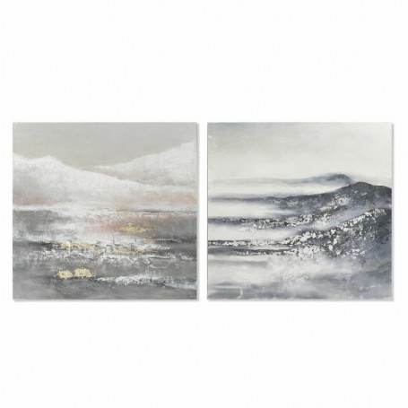 Cadre DKD Home Decor Toile Paysage Moderne (100 x 3,8 x 100 cm) (2 Unités) 209,99 €