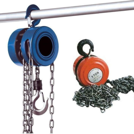 Palan Manuel 1 Tonne avec Chaîne de 3 Mètres - Treuil Léger et Robuste