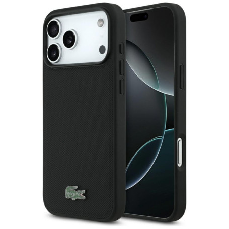 Coque CG MOBILE Lacoste Petit Piqué pour iPhone 17 Pro Max - Noir