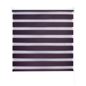 Store Enrouleur Double Couche Nuit et Jour Violet 120x180 cm