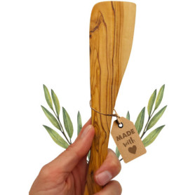 Spatule en Bois d'Olivier Lunexus 31 cm - Ustensile de Cuisine Artisanale