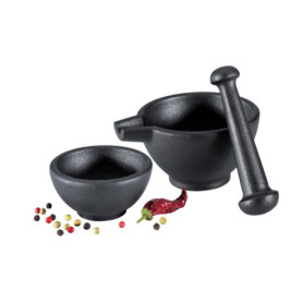 Mortier en Fonte Zassenhaus 3 pièces - Noir