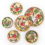 Petite Assiette Plate Fleurs Exotiques - Mélamine 23 cm