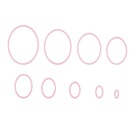 Matrice de Découpe Ovale Nellie's Choice - 9 Cadres pour Scrapbooking