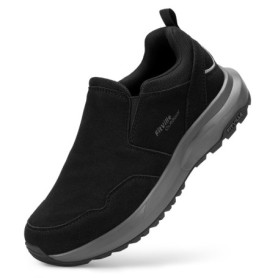 FitVille Mocassins Antidérapants pour Homme - Chaussures de Marche et Randonnée Noir