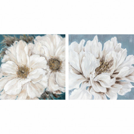 Cadre DKD Home Decor S3018077 Fleurs (80 x 2,4 x 80 cm) (80 x 3,5 x 80 cm) (2 Un 119,99 €