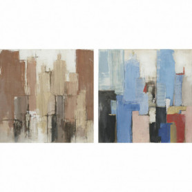 Cadre DKD Home Decor Abstrait Moderne (100 x 2,4 x 100 cm) (2 Unités) 189,99 €