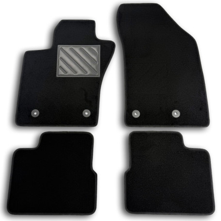 Tapis de sol sur mesure pour Fiat Nuova 5P/SW 2016 - Antidérapant en PVC Noir